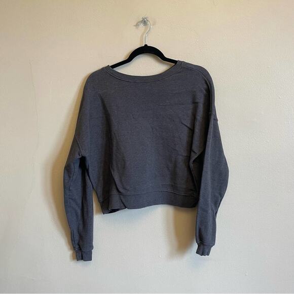 Disney Princess M charcoal gray sweatshirt crewneckline long sleeve spell out - Picture 5 of 7